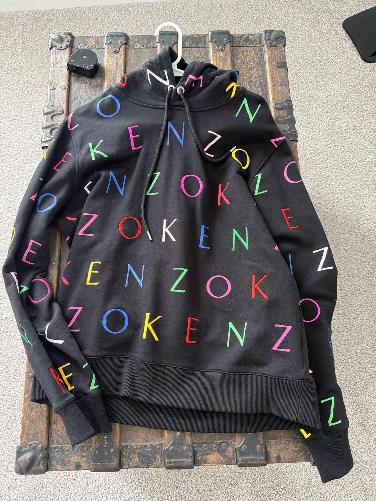 Kenzo Kenzo “KENZO” logo all over black hoodie Size US M / EU 48-50 / 2 - 4 Thumbnail
