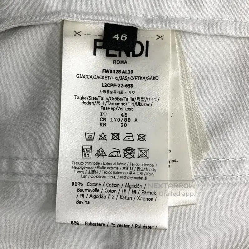 Fendi Fendi Gray Cotton Men's Jacket . Size US S / EU 44-46 / 1 - 6 Thumbnail