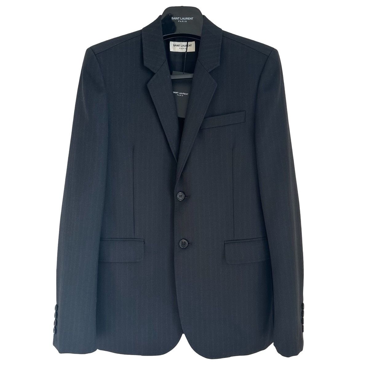 Saint Laurent Paris Saint Laurent 2020 black single-breasted blazer Size 44S - 2 Thumbnail