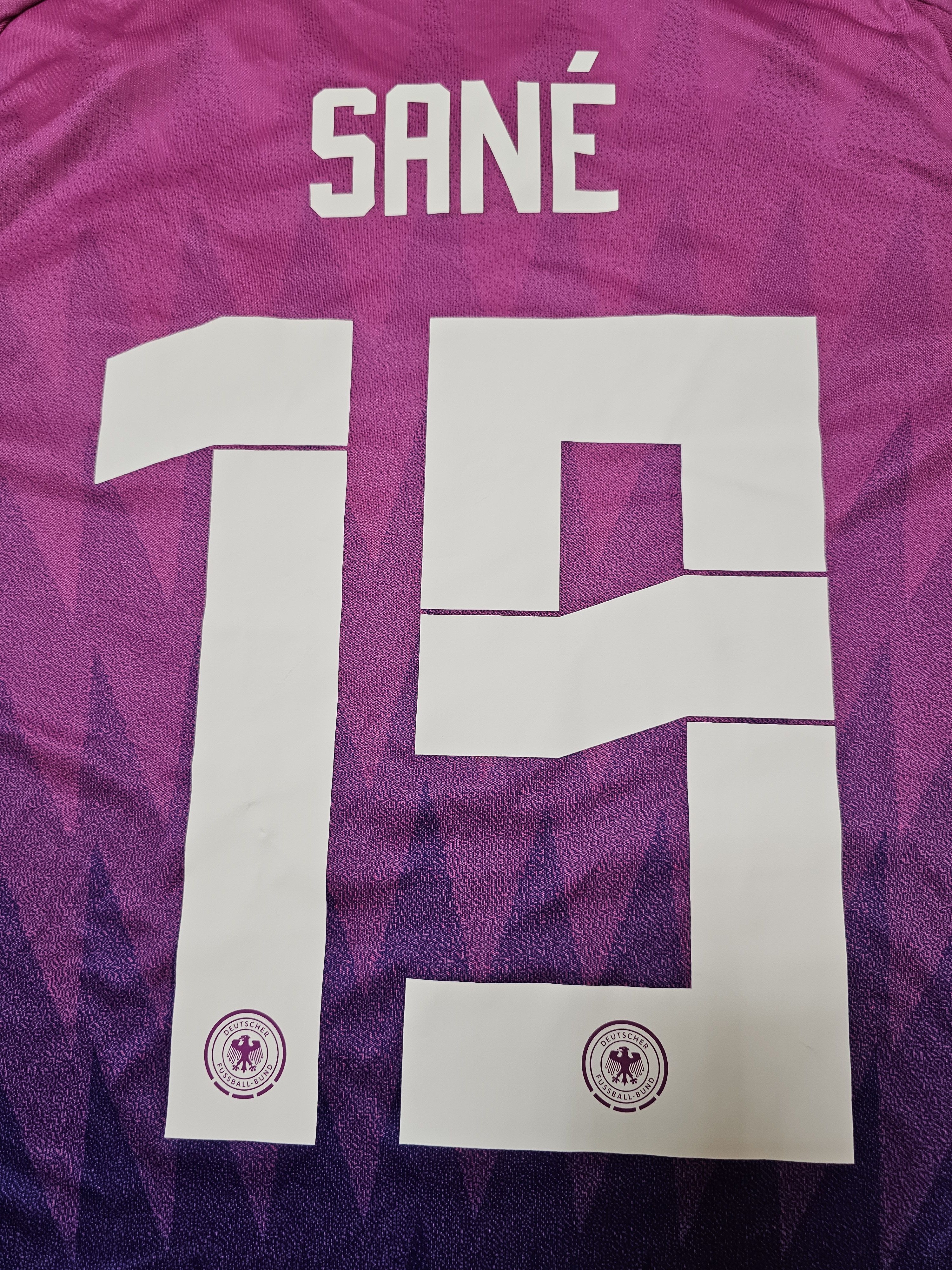 Adidas GERMANY 2024 AWAY EURO SANE FOOTBALL SHIRT SOCCER JERSEY Size US M / EU 48-50 / 2 - 6 Thumbnail