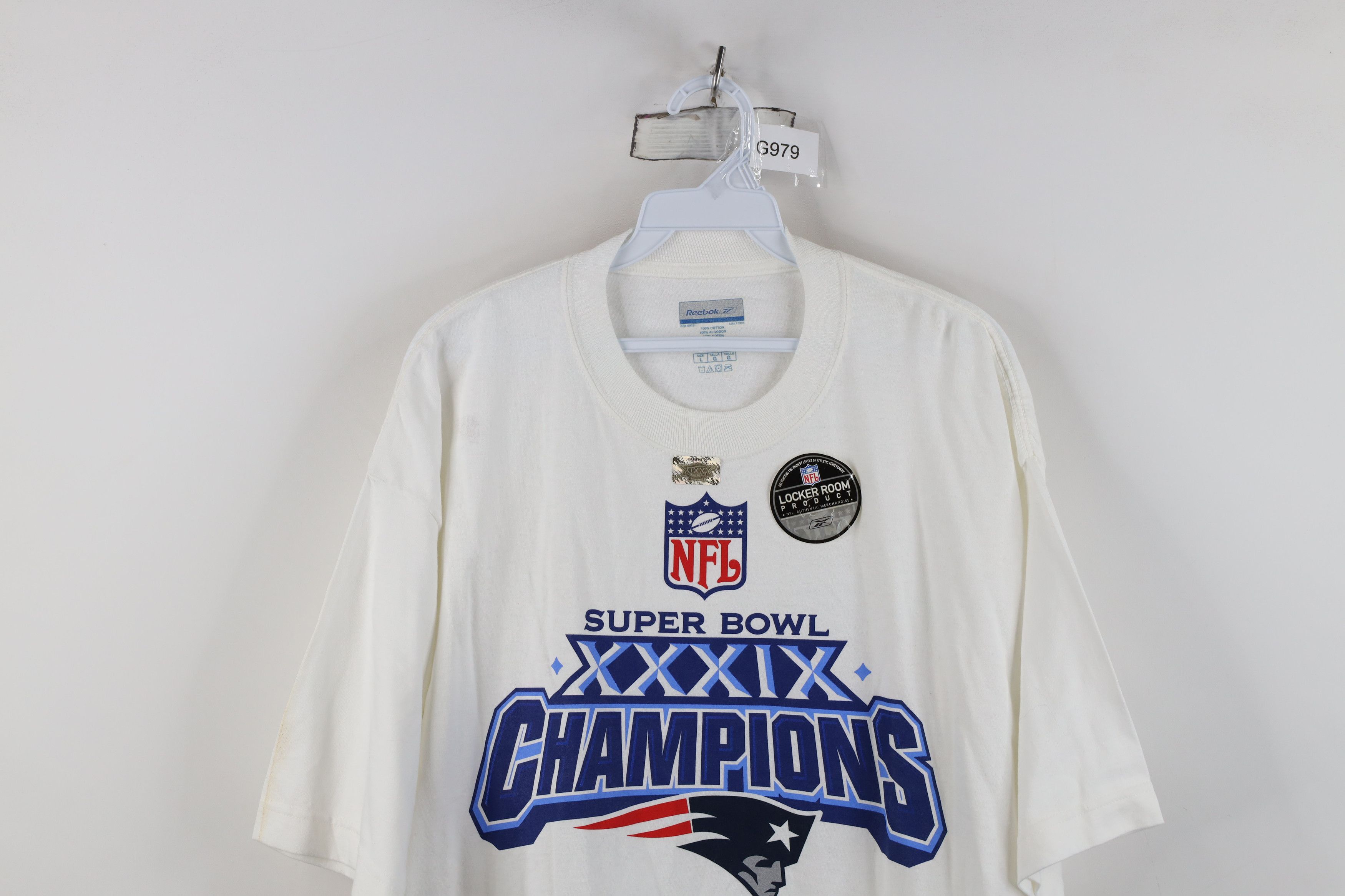 Reebok NOS Vintage Reebok New England Patriots Locker Room T-Shirt Size US L / EU 52-54 / 3 - 2 Thumbnail