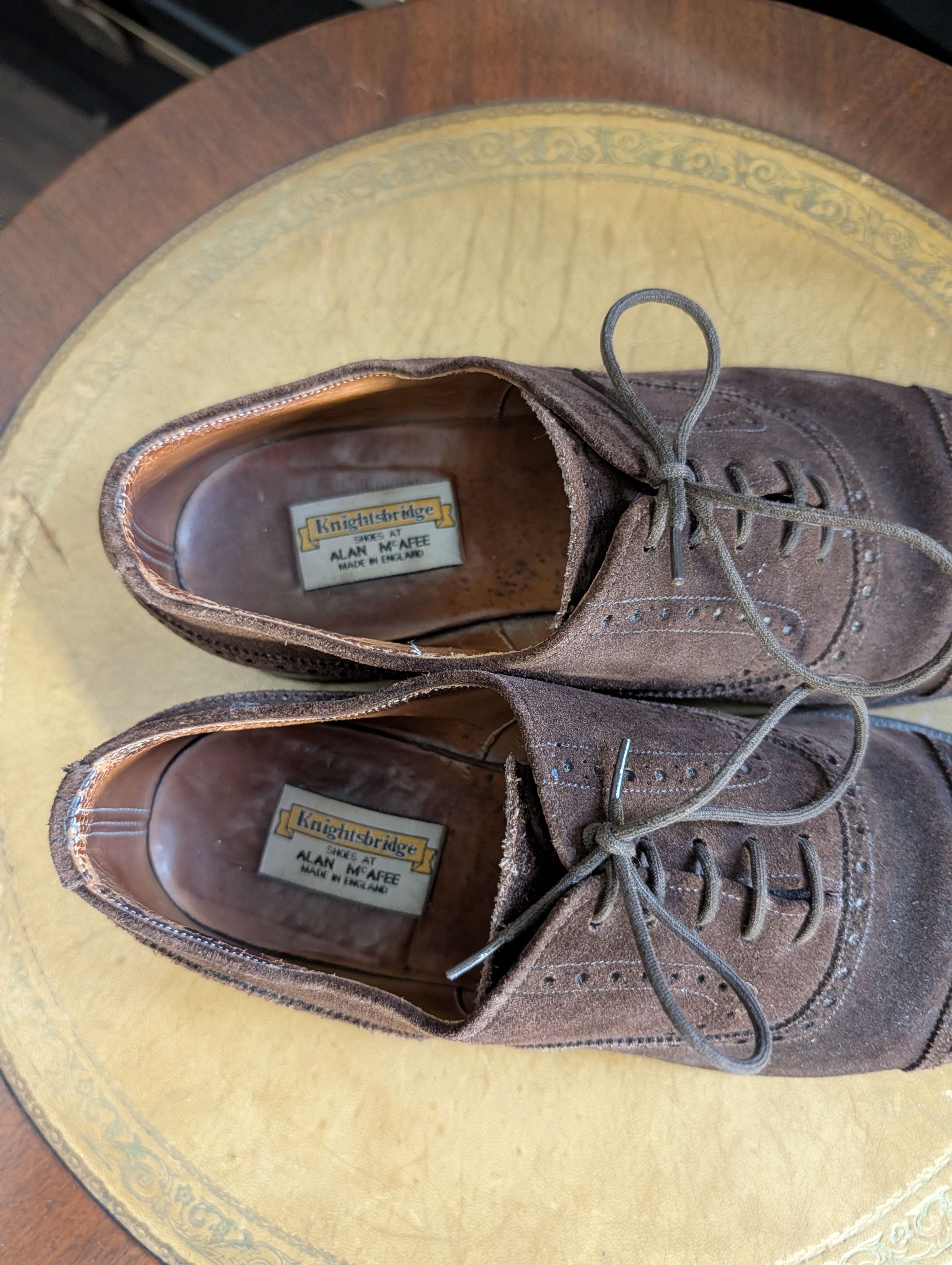 Knightsbridge ALAN MCAFEE Brown suede leather brogues England 8.5 Size US 8.5 / EU 41-42 - 9 Thumbnail
