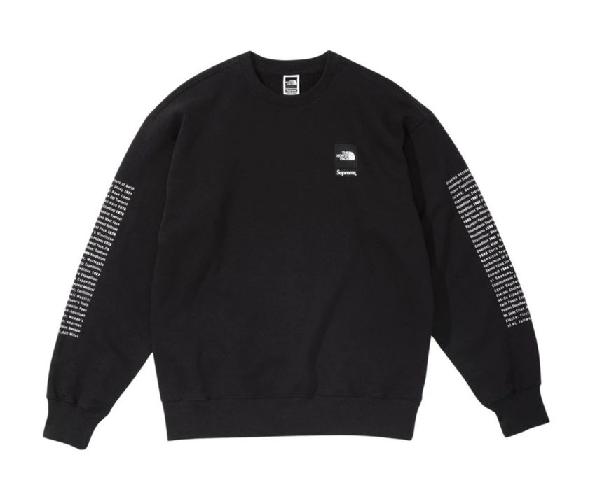 Supreme x north face hot sale crewneck