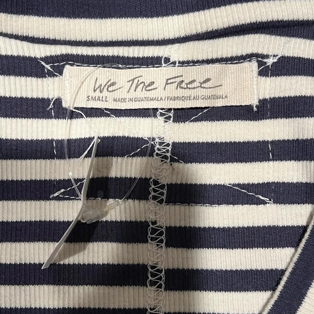 Designer NWOT We The Free Size Small Shirt Blue White Stripe Size S / US 4 / IT 40 - 3 Thumbnail