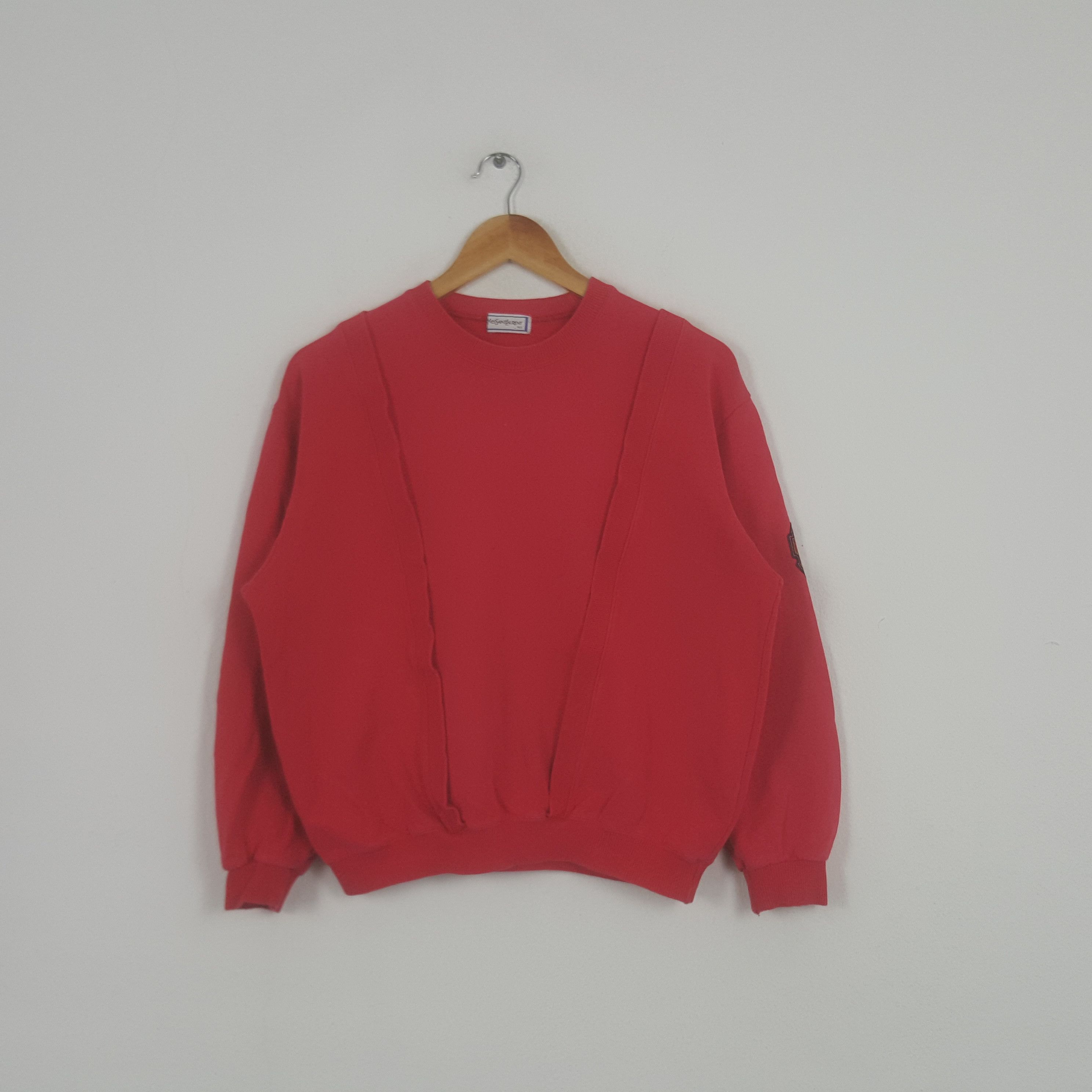 Vintage × Yves Saint Laurent Vintage Yves Saint Lauren Italian Brand Sweatshirt Size US L / EU 52-54 / 3 - 1 Thumbnail