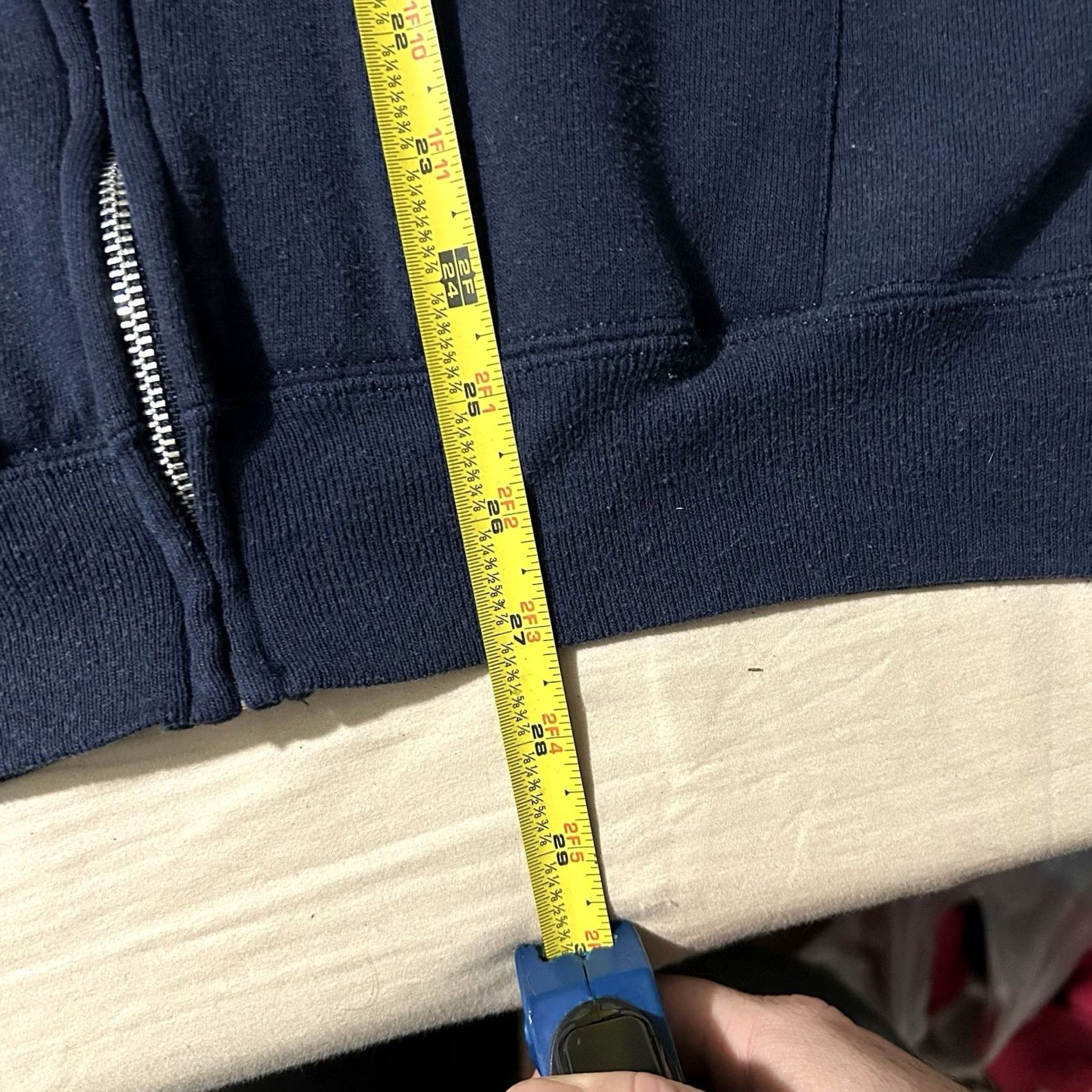 Jerzees VINTAGE Jerzees Hoodie Full Zip 90s Navy XL Mens Size US XL / EU 56 / 4 - 6 Thumbnail