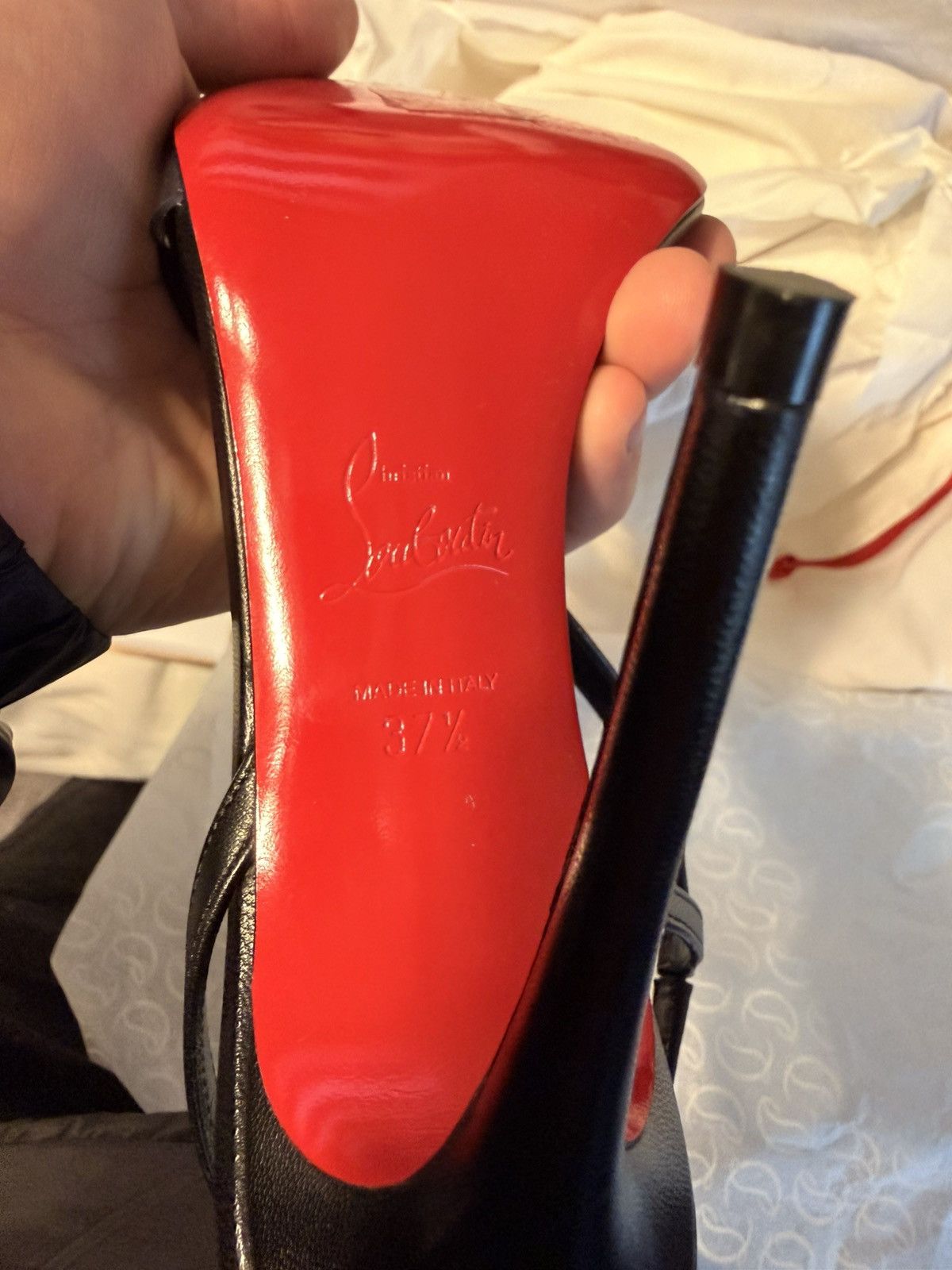 Christian Louboutin Christian Loubatin Rosalie 100MM Leather Sandals Size US 7 / IT 37 - 5 Thumbnail