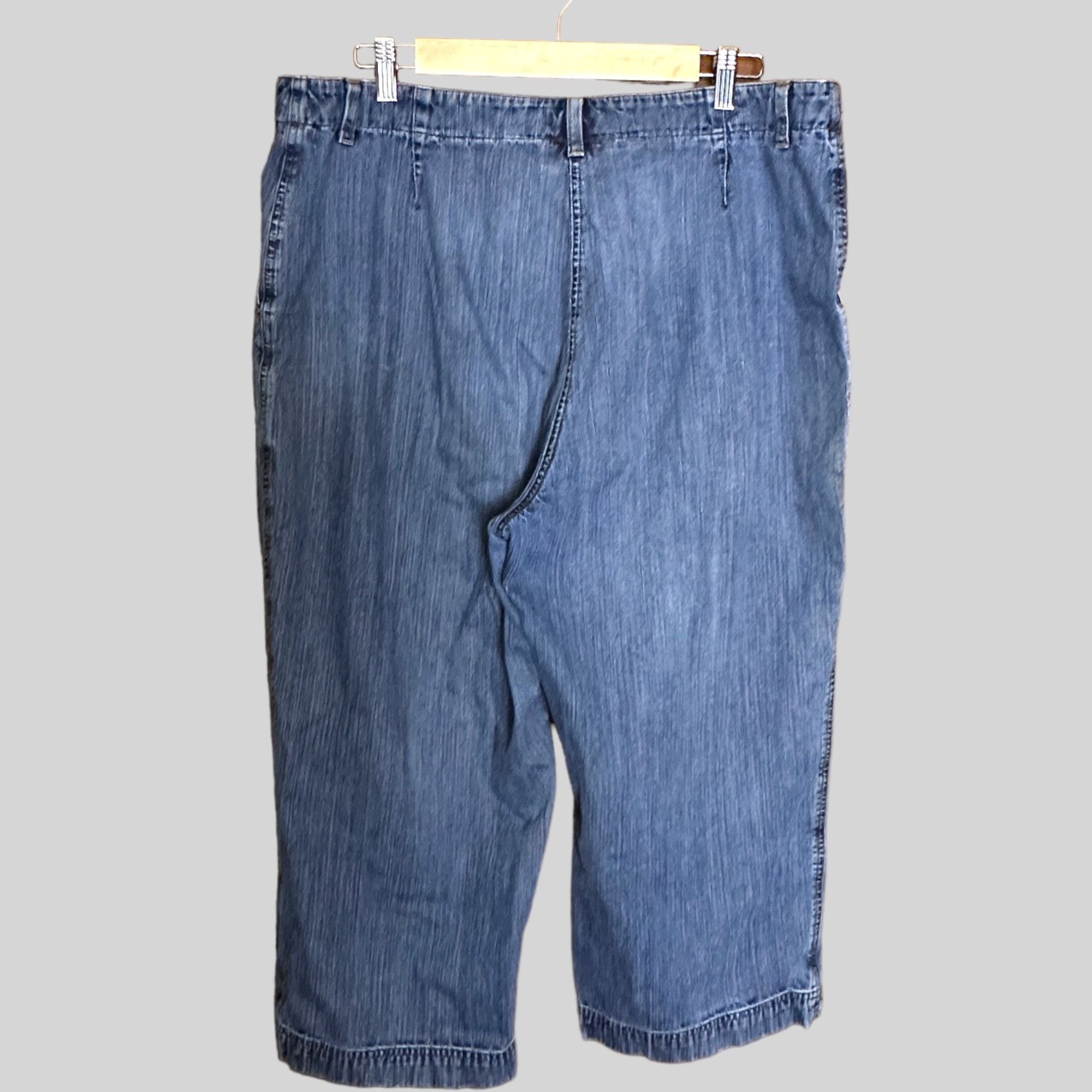 Jones New York Jones Sport Womens Denim Chambray Capris VGUC Summer Casual Size 35" - 2 Thumbnail