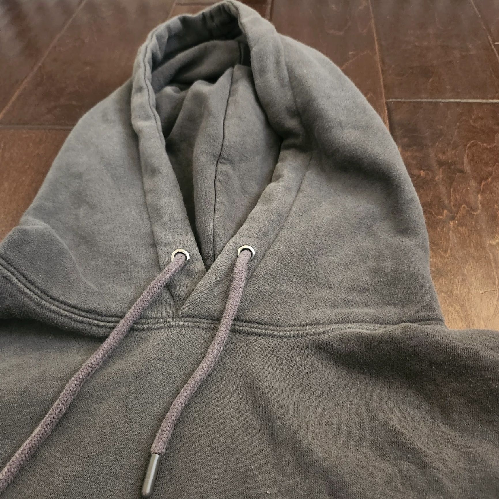 Topman Topman Hoodie Gray XL Mens Pullover Fleece Hooded Sweatshirt Pocket Drawstring Long Sleeve Cotton Polyester Regular Fit Machine Washable Size US XL / EU 56 / 4 - 7 Thumbnail