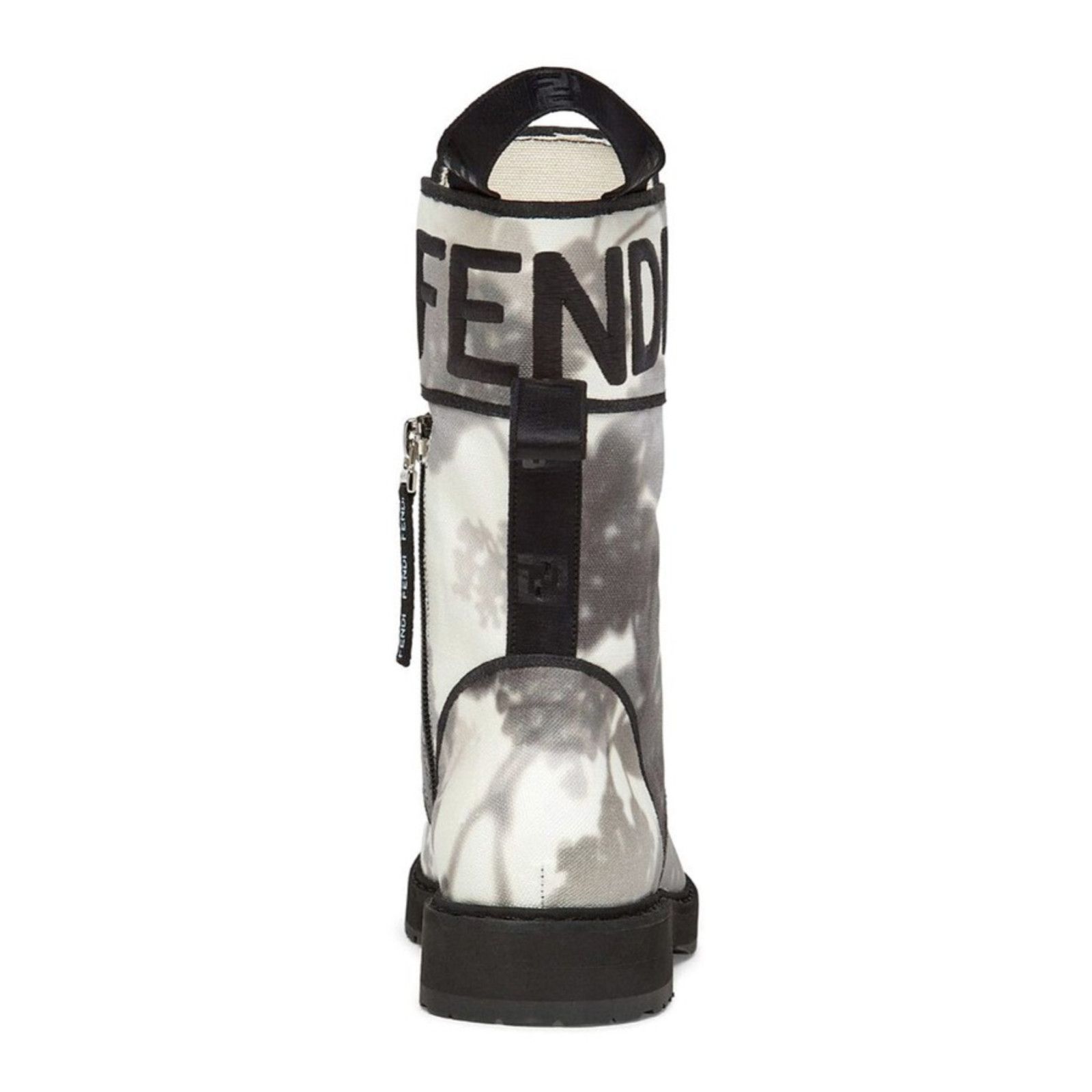 Fendi Fendi Black Grey White Tie Dye Canvas Lace Up Tie Logo Size US 7 / IT 37 - 10 Thumbnail