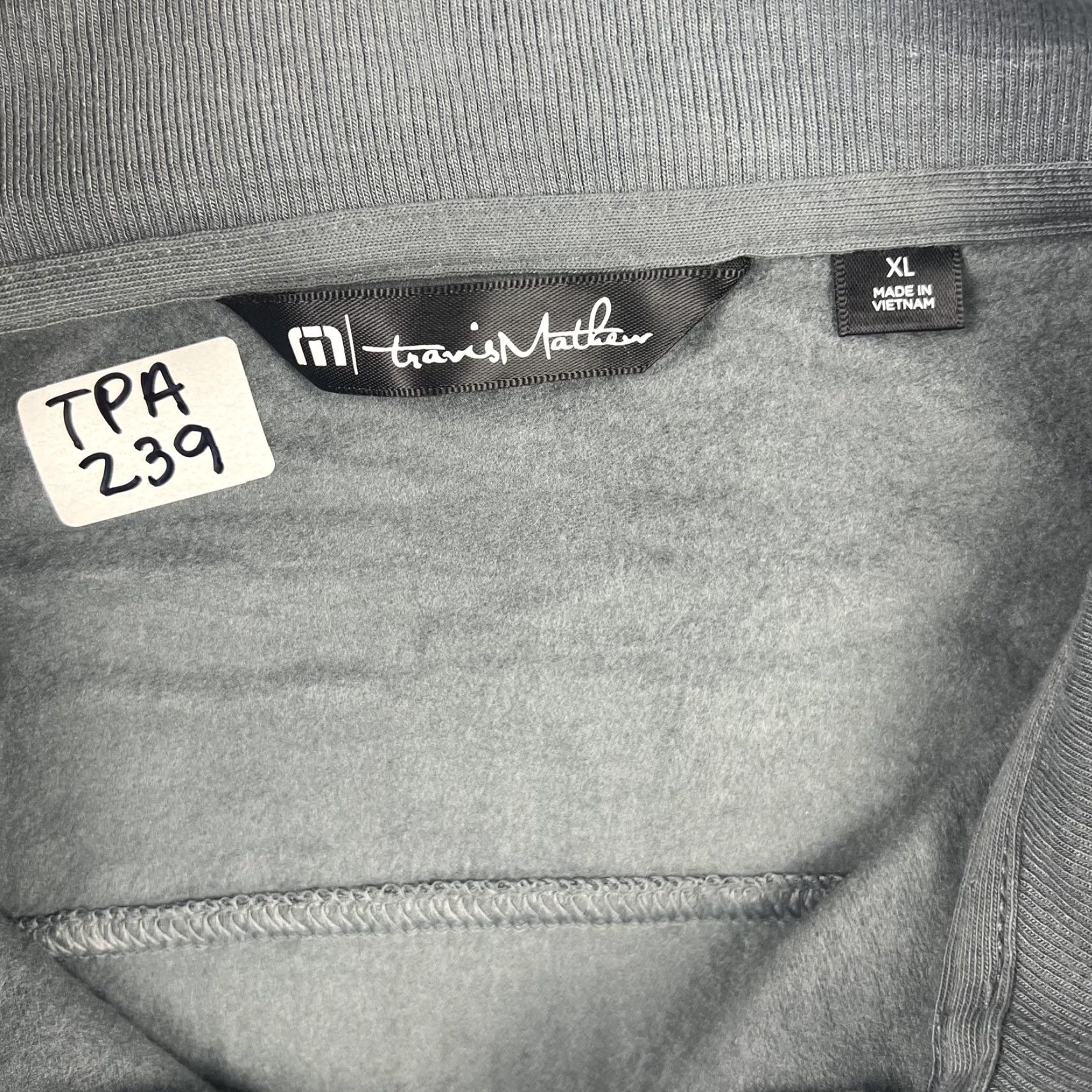 TravisMathew TravisMathew Pullover Mens XL Gray Quarter Zip Logo Embroidered Golf Sweatshirt Business Casual Size US XL / EU 56 / 4 - 7 Thumbnail