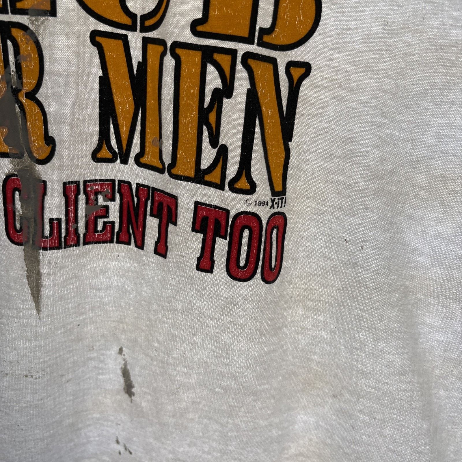Vintage Vintage 1990s Paint Splatter T-Shirt Beer Club Men Size L Size US L / EU 52-54 / 3 - 4 Thumbnail