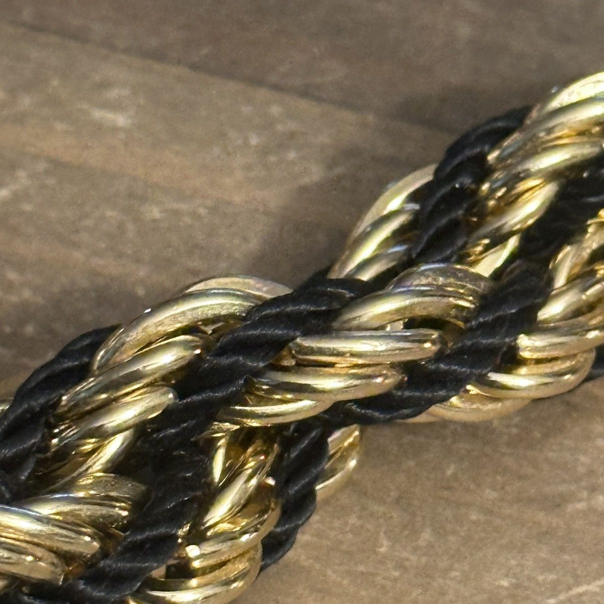 Other Chunky black and gold twisted rope chain necklace Size ONE SIZE - 3 Thumbnail
