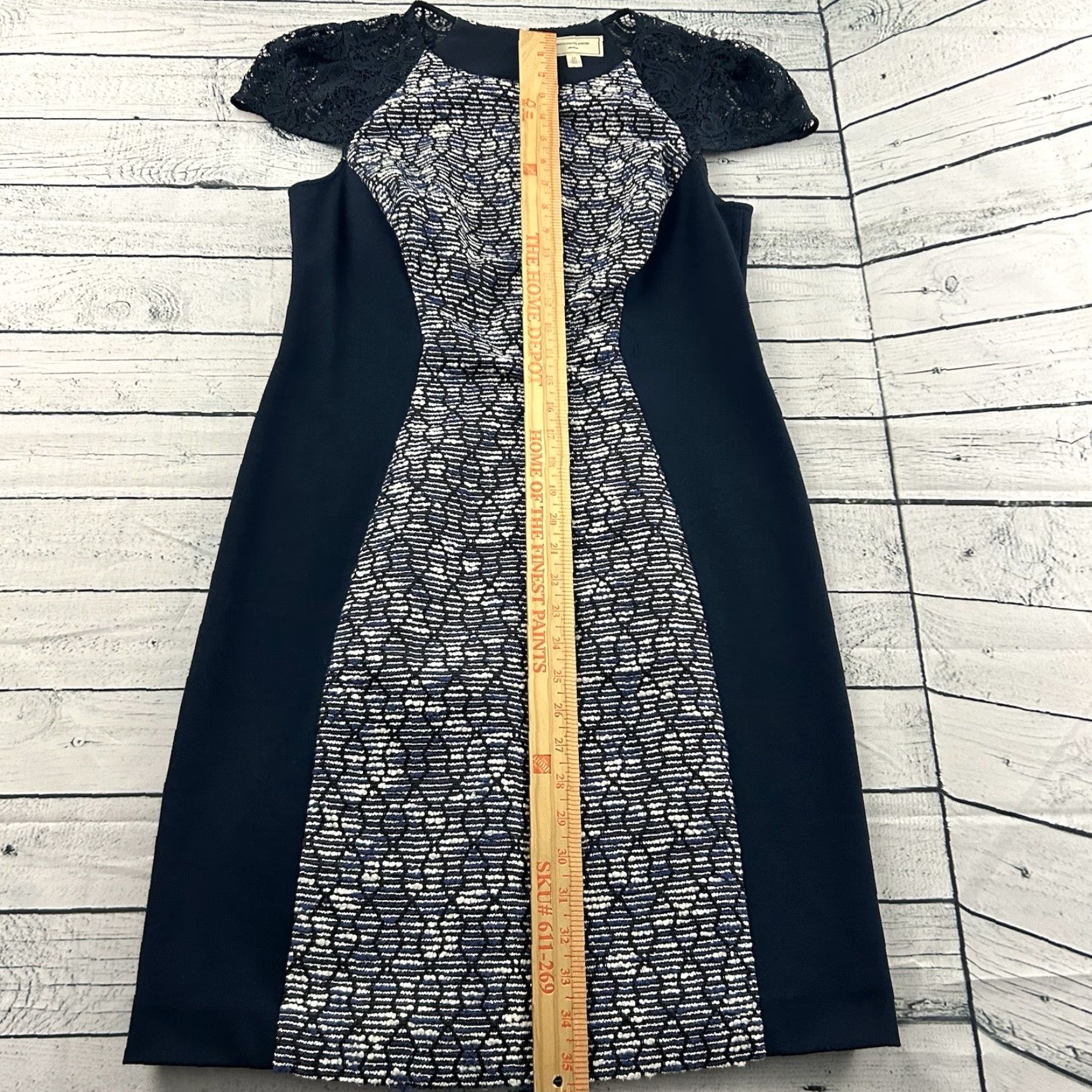 Anthropologie Moulinette Soeurs Blue Floral Pencil Dress Women's 12 Sleeveless Knee Length Button-Up 12 Womens Size XL / US 12-14 / IT 48-50 - 3 Thumbnail