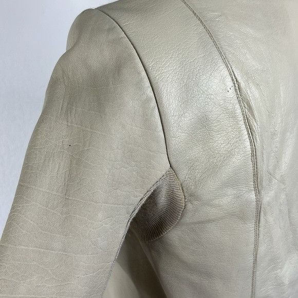 Rick Owens Rick Owens Leather Knit Ribbed Panel High Neck Champagne Lea Size M / US 6-8 / IT 42-44 - 8 Thumbnail