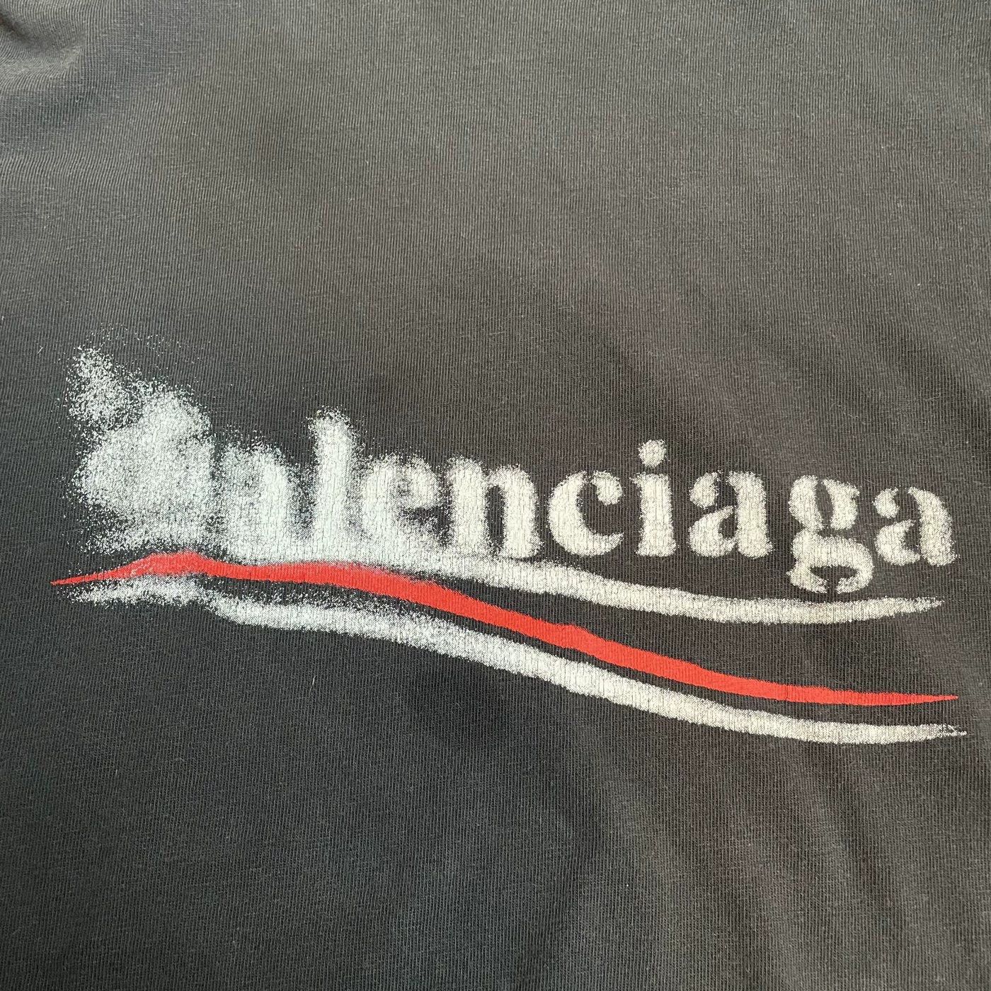 Balenciaga Balenciaga faded Coke print short sleeve tee black L 95 new Size L / US 10 / IT 46 - 3 Thumbnail