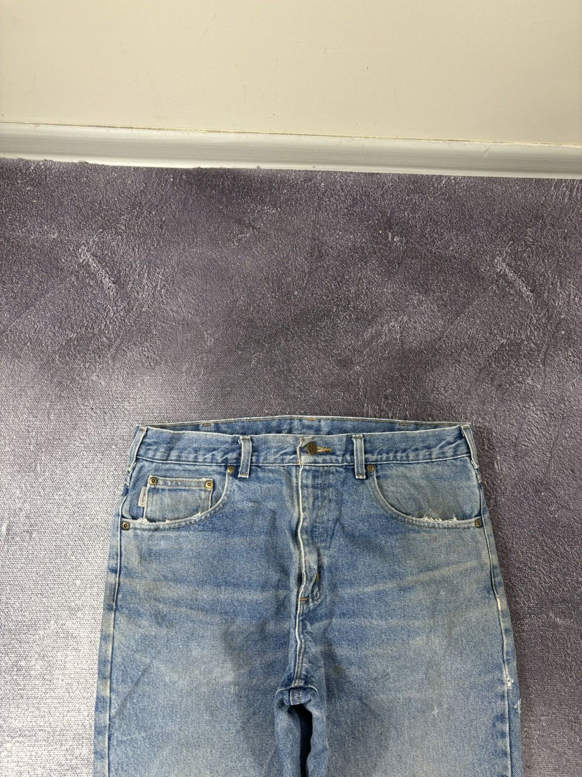 Carhartt Vintage Carhartt Relaxed Fit Faded Blue Work Denim Jeans Size US 34 / EU 50 - 11 Thumbnail