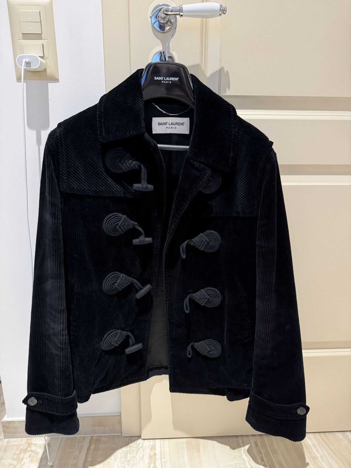 image of Saint Laurent Paris Saint Laurent Jacket in Black, Men's (Size Medium)