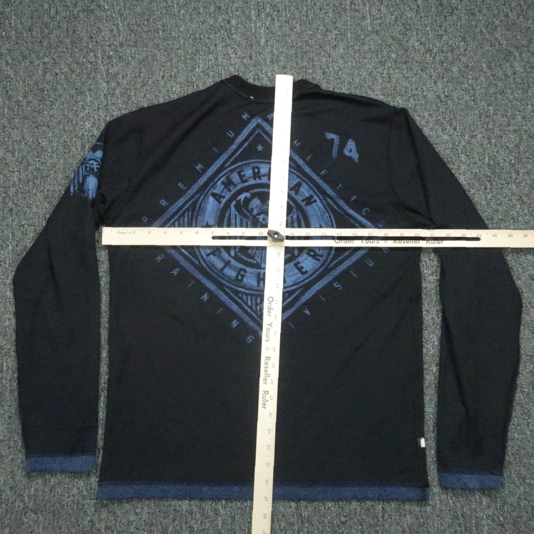 Vintage VINTAGE American Fighter Pullover Mens M Blue Reversible Crew Thermal VTG Shirt Size US M / EU 48-50 / 2 - 6 Thumbnail