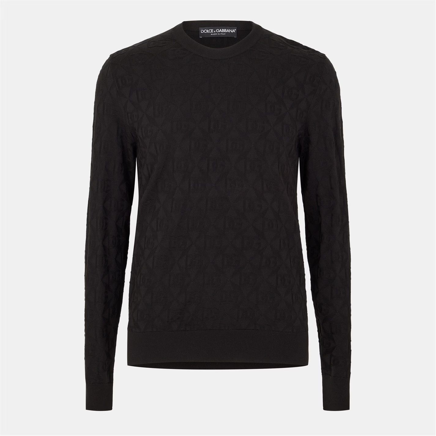 Dolce & Gabbana o1g2r1mq0426 Tailored Fit Crew Neck Jumper in Nero Size US M / EU 48-50 / 2 - 1 Thumbnail