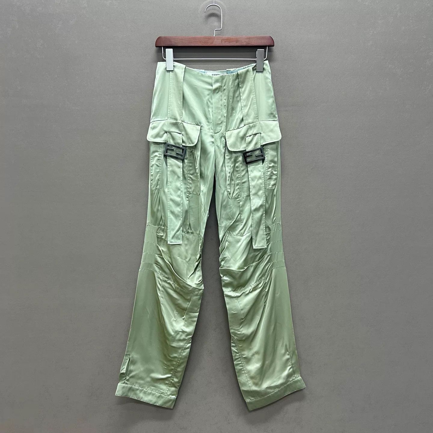 Fendi FENDI Pleated Light Green 36 Work Pants 99 New Size 25" / US 0 / IT 36 - 1 Thumbnail