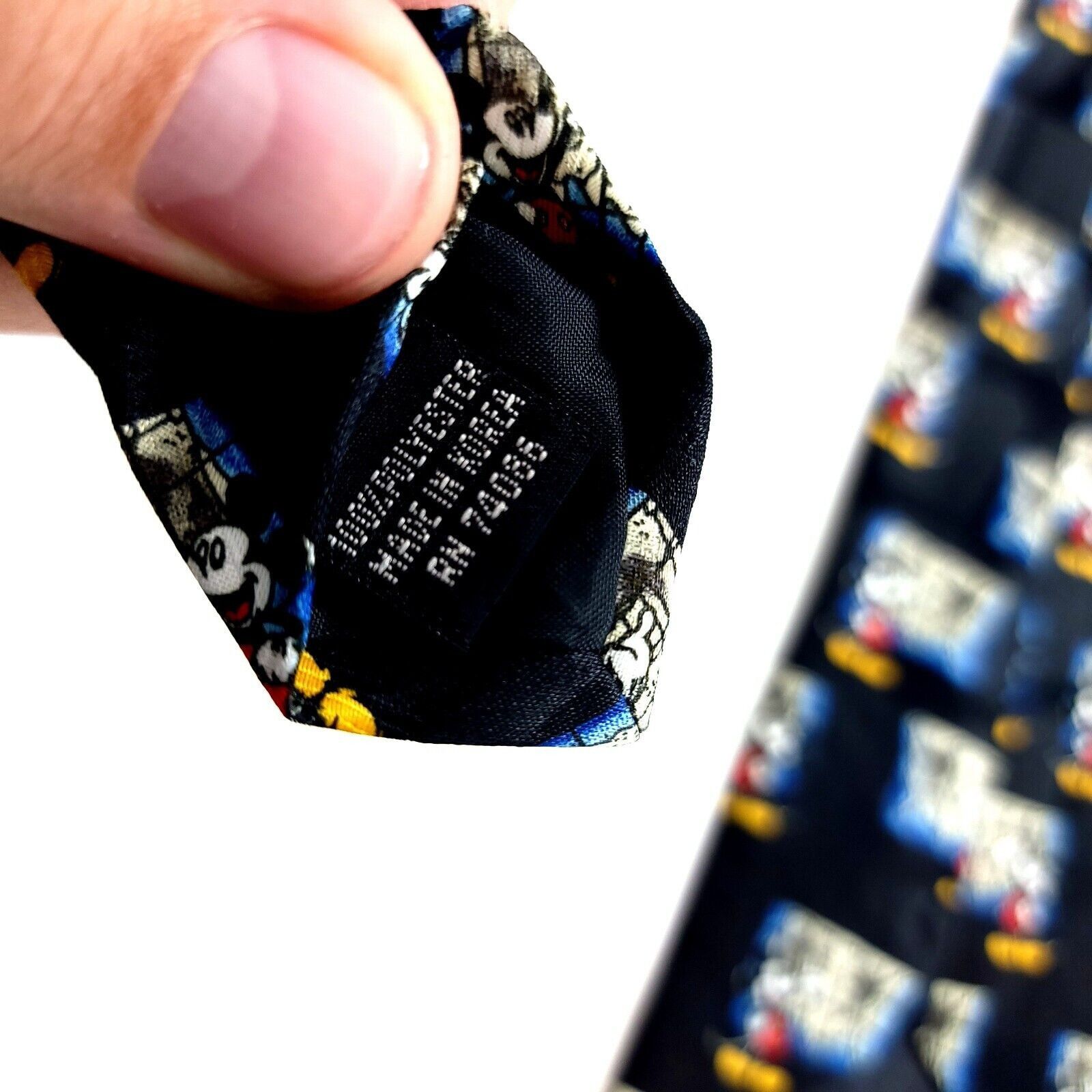 Mickey Unlimited Mickey Unlimited Black Wide Mickey Mouse Jacquard Print Tie Size ONE SIZE - 4 Thumbnail