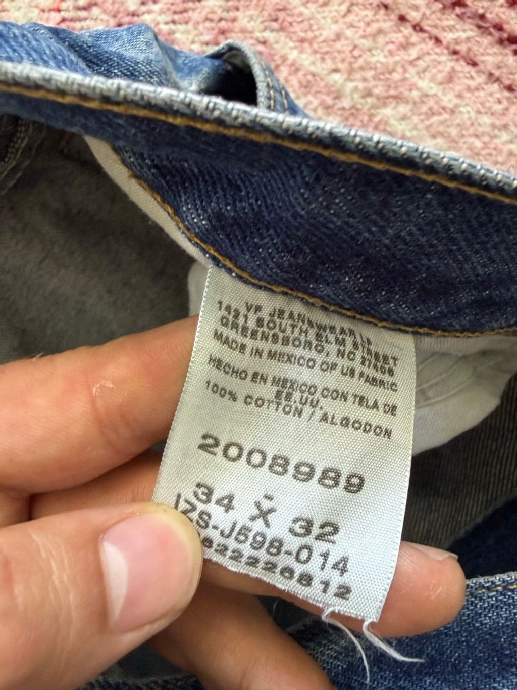 Lee × Vintage Vintage Lee Distressed Blue Regular Fit Straight Jeans 32x27 Size US 32 / EU 48 - 5 Thumbnail