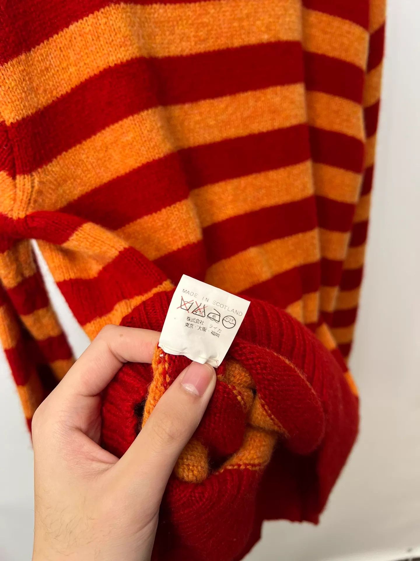 Dries Van Noten Dries Van Noten Retro Orange Striped Wool Sweater Size M / US 6-8 / IT 42-44 - 7 Thumbnail