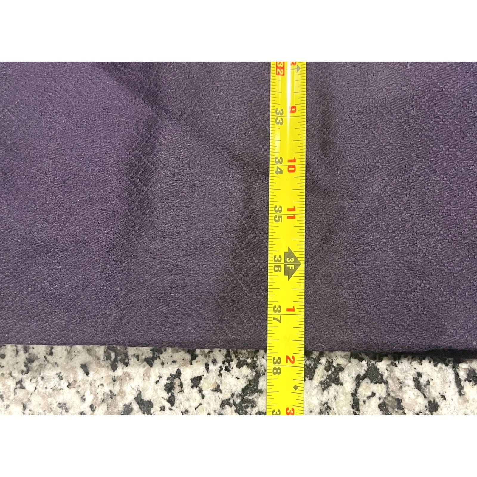 Soft Surroundings Soft Surroundings Wool-Blend Jacquard Top Coat Velvet Collar Purple L Womens Large Coat Size L / US 10 / IT 46 - 2 Thumbnail