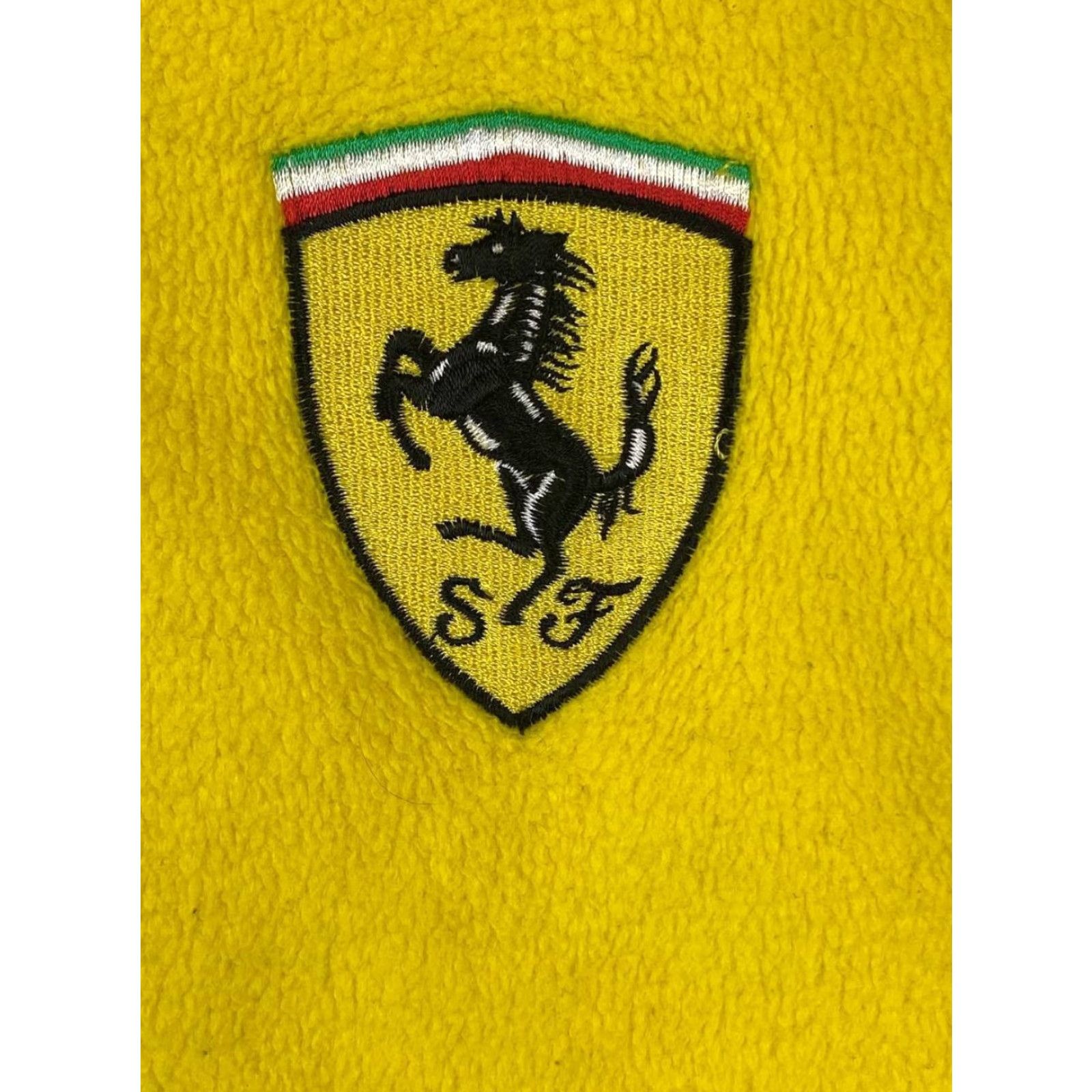 Ferrari VINTAGE Ferrari Jacket Coat Men XL Yellow Fleece Zip Bomber Racing Logo 1997 Slim Regular Length Mid-Length Size US XL / EU 56 / 4 - 6 Thumbnail