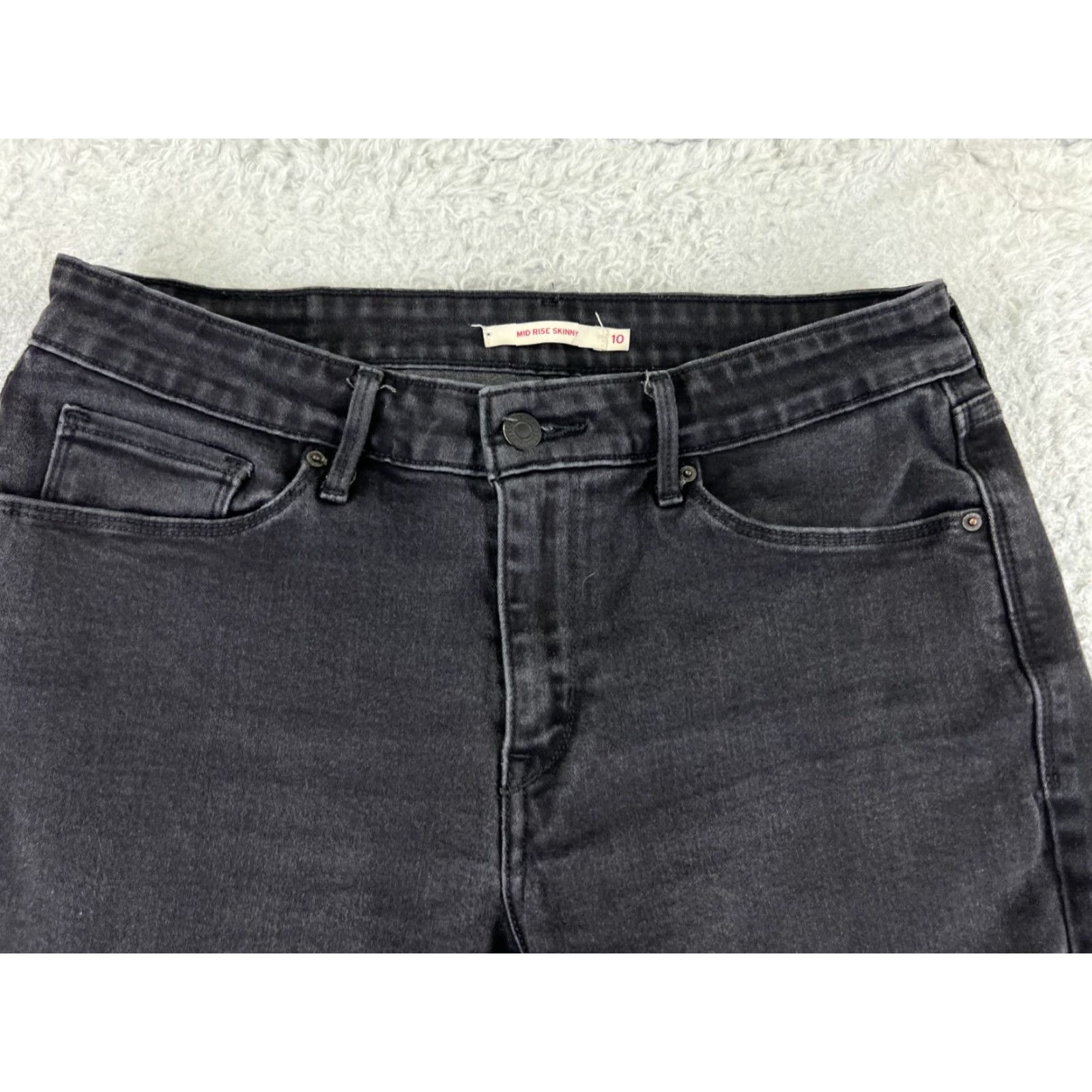 Levi's Levi's Jeans Women Black Denim Mid Skinny 29x28 Cotton Blend 10 Regular Size 32" / US 10 / IT 46 - 4 Thumbnail
