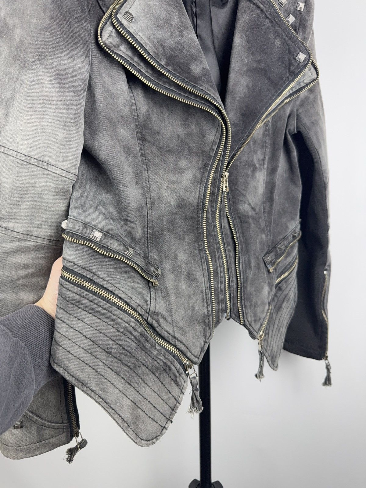 Japanese Brand Goth Studded Biker Moto Punk Rock Jacket Distressed Punk Y2K Size S / US 4 / IT 40 - 7 Thumbnail
