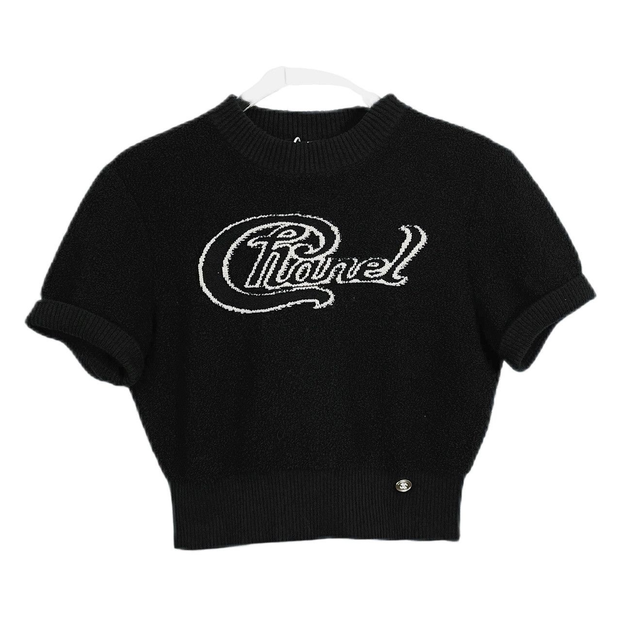 CHANEL トップス Chanel Chanel Logo Embroidered Knit Top Size 36 | Grailed