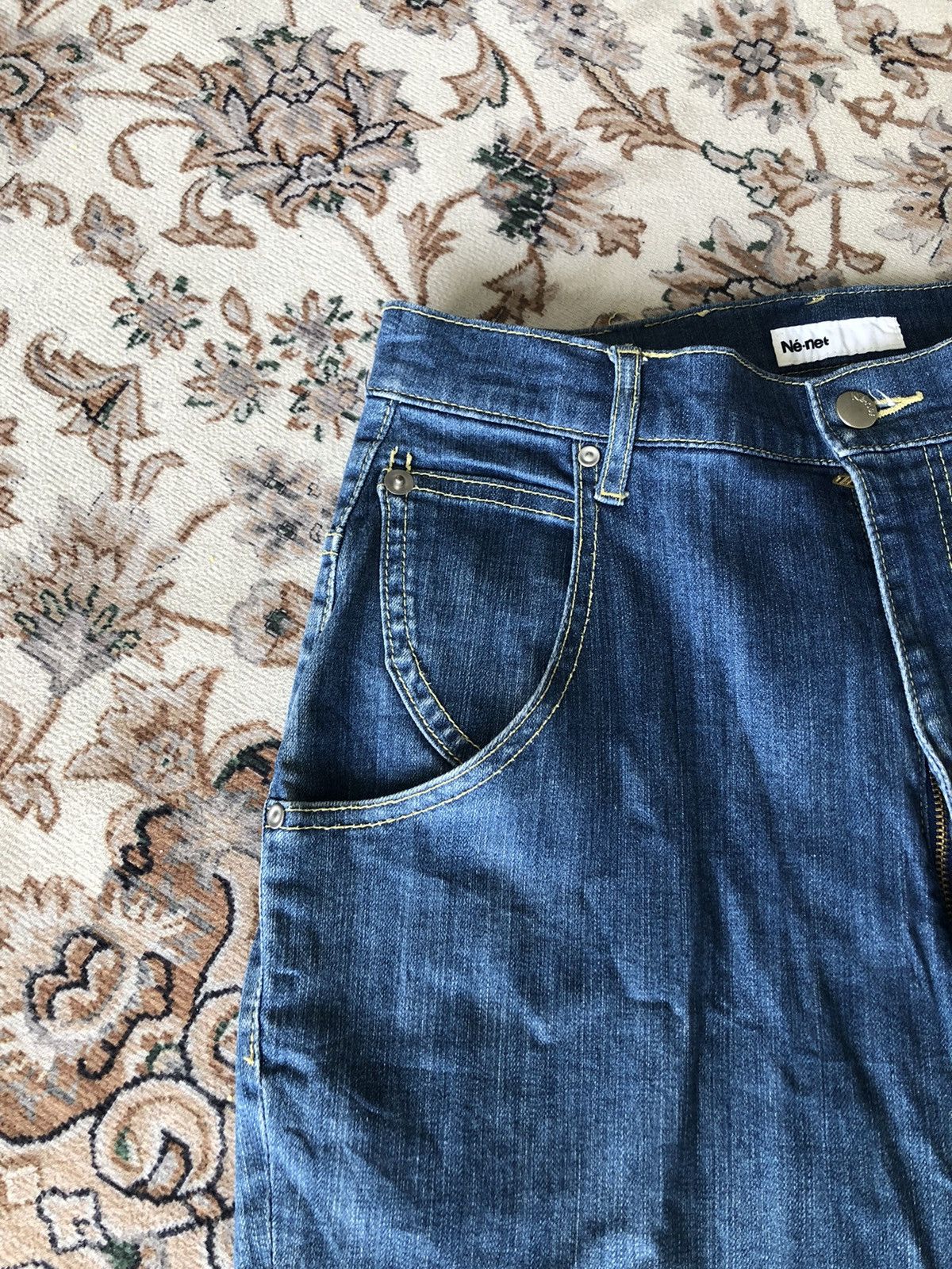 Issey Miyake × Japanese Brand × mercibeaucoup NE NET BUCKLE BACK JEANS Size US 32 / EU 48 - 10 Thumbnail