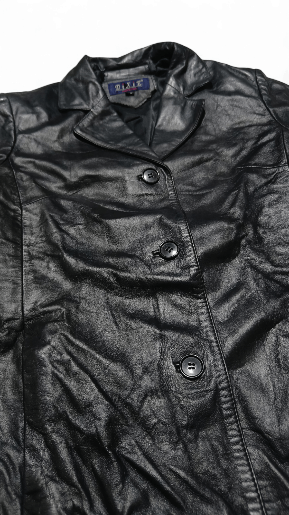 Vintage Vintage Y2K DIXIE Women's Sheepskin Black Leather Jacket Size S / US 4 / IT 40 - 5 Thumbnail