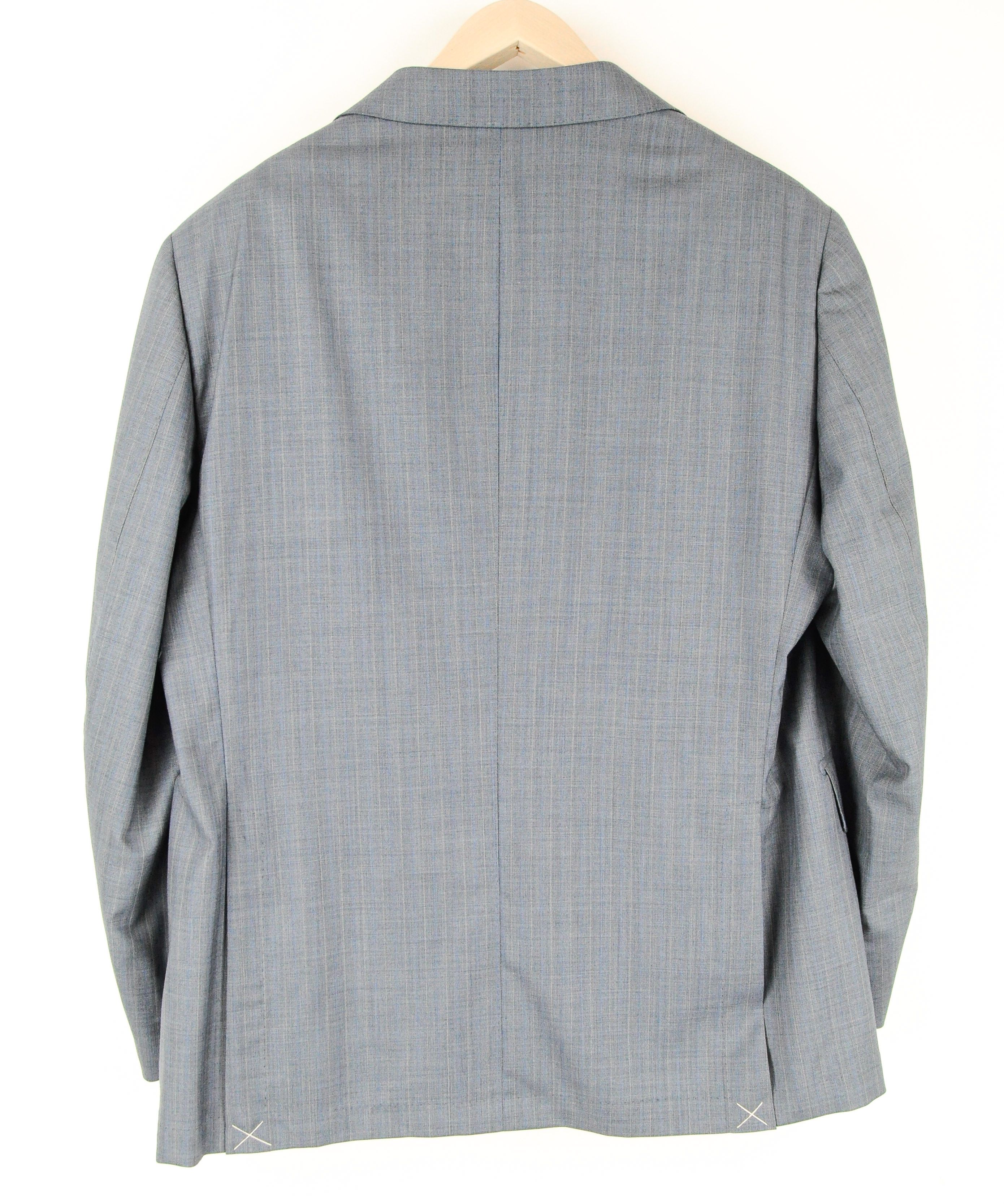 Suitsupply LA SPALLA UK46S Grey Blue Striped Wool Blazer 54604 Size 46S - 2 Thumbnail