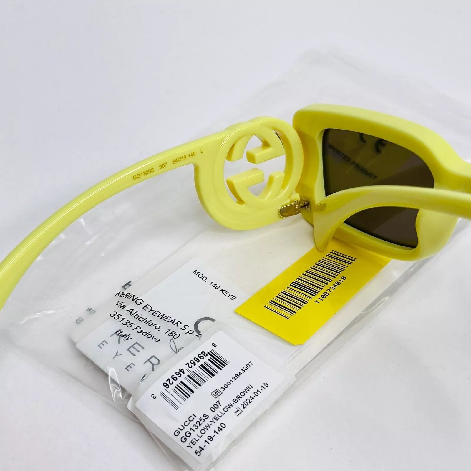 Gucci GUCCI Couture 1325 Yellow GG Logo 007 Narrow Fashion GG1325S Size ONE SIZE - 4 Thumbnail