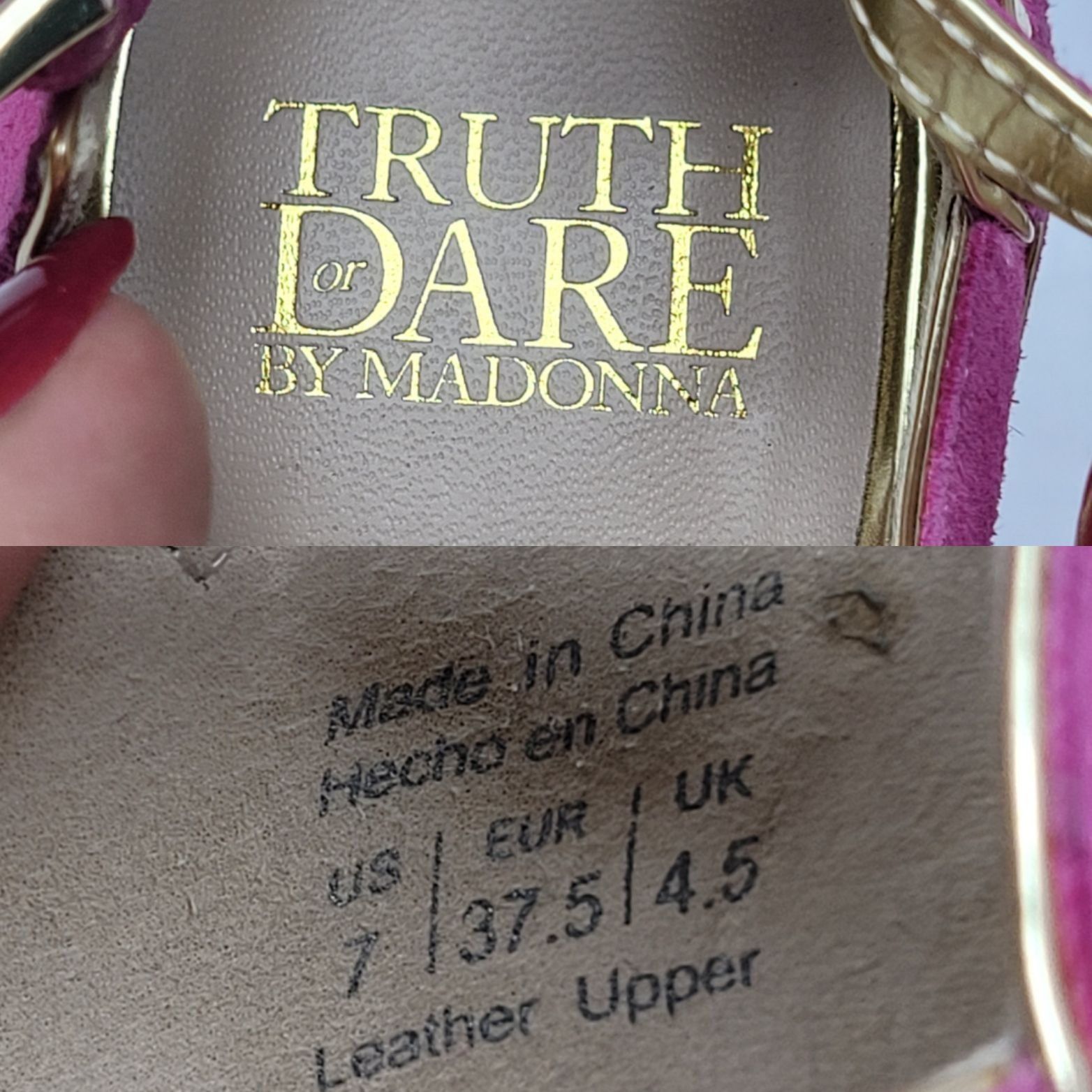 Designer Truth Or Dare Madonna Pink Suede Leather Stiletto Heels 7 Fa Size US 7 / IT 37 - 3 Thumbnail