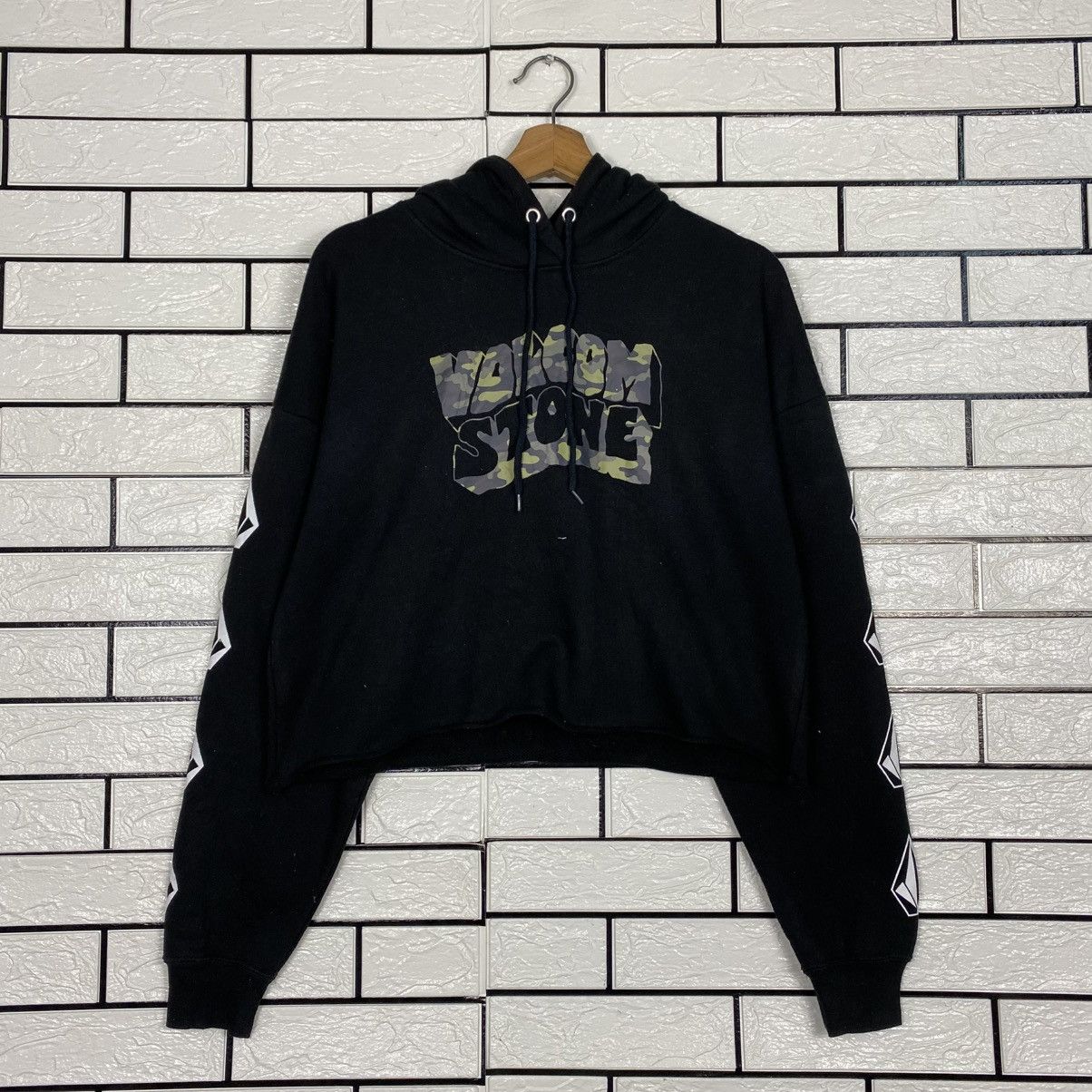 Japanese Brand 📌Cropped Striped Biker Hoodie Sweatshirt Volcom Big Logo Size US M / EU 48-50 / 2 - 13 Thumbnail