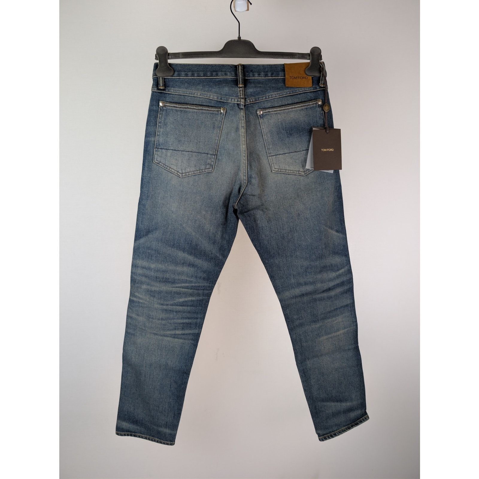 Tom Ford o1rshd1 Tapered Fit Denim Jeans in Indigo Blue Size US 32 / EU 48 - 10 Thumbnail