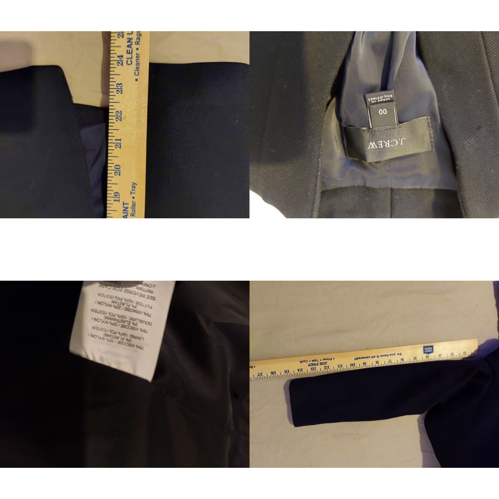J.Crew J.CREW Black Blazer Jacket Womens Size 00 Size XXS / US 00 / IT 34 - 8 Thumbnail