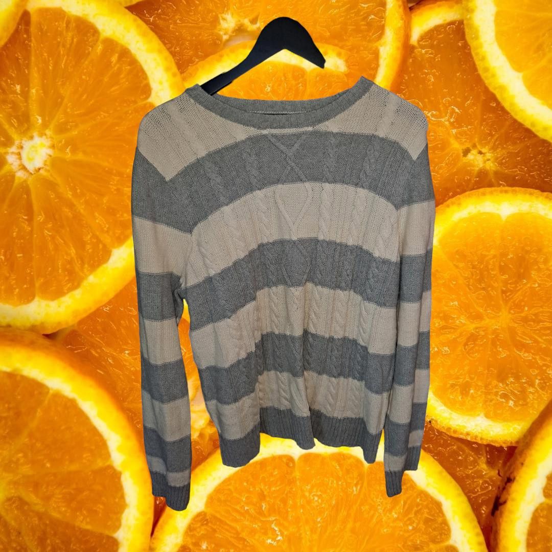 Chaps Chaps Gray and White Cable Knit Sweater SIze XL Size US XL / EU 56 / 4 - 1 Thumbnail