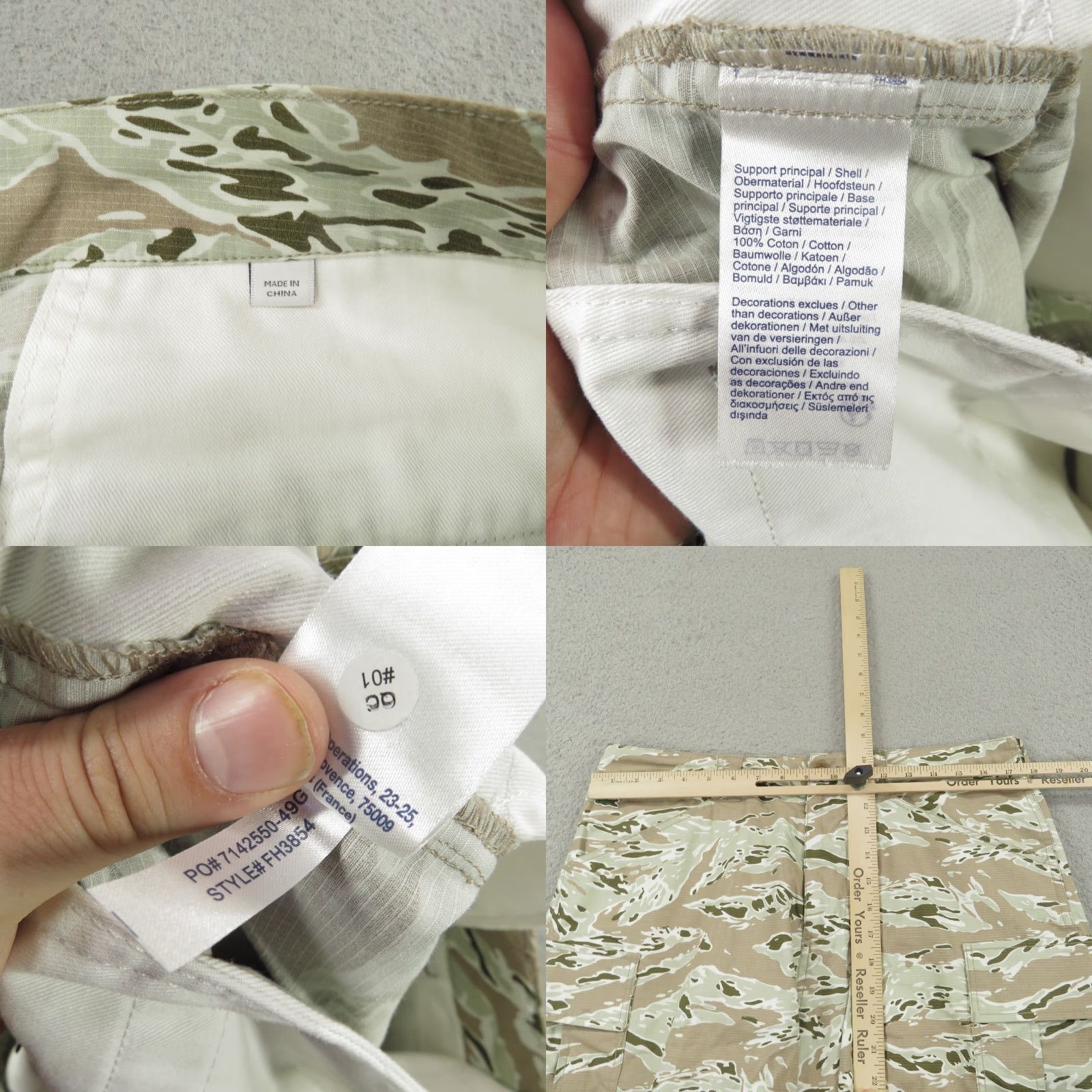 Lacoste Lacoste Shorts Mens 34 Cargo Tiger Stripe Military Utility Ripstop Drawstring Pants Size US 34 / EU 50 - 8 Thumbnail