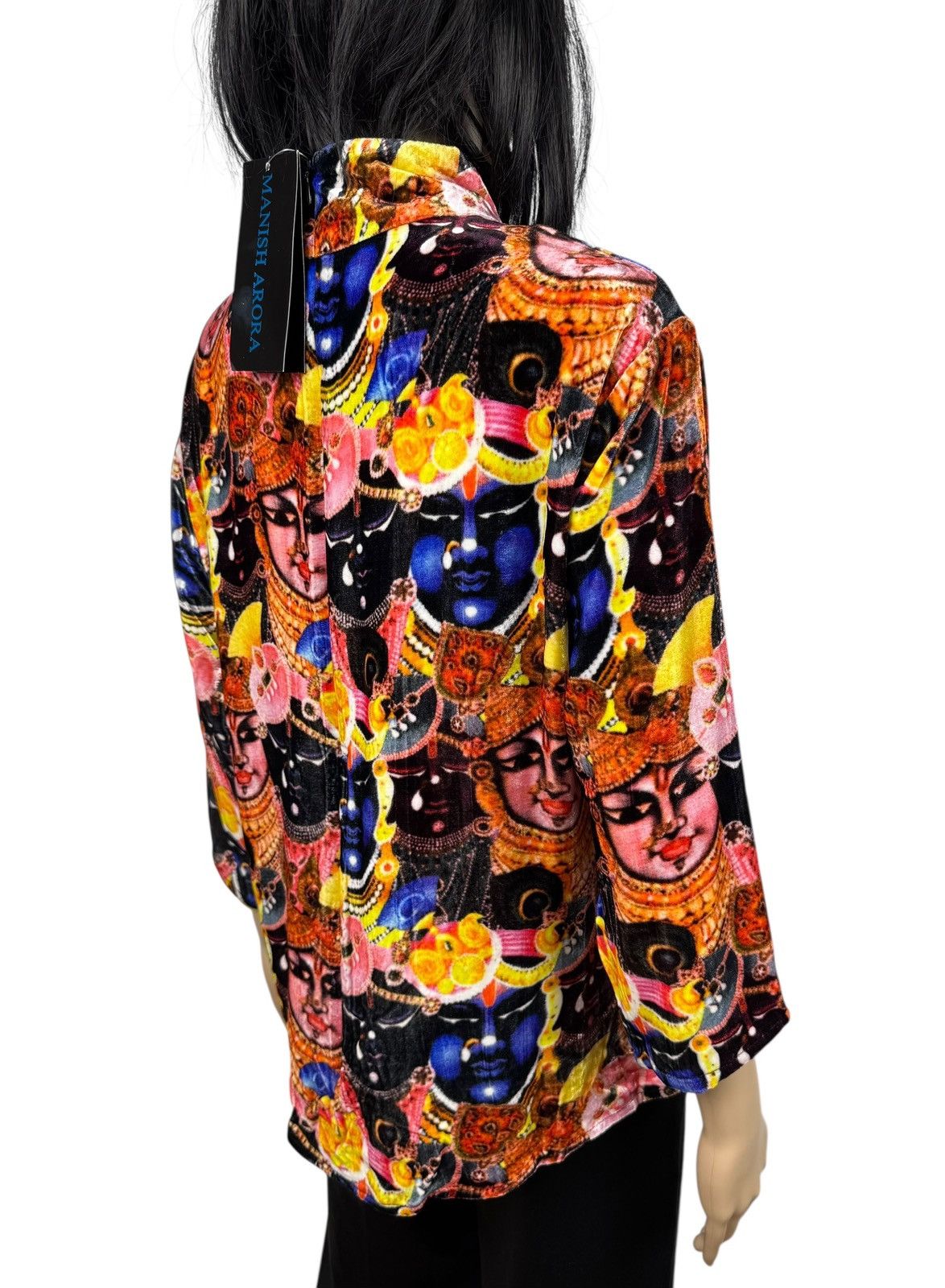Manish Arora Manish Arora Printed Blouse 100% Silk Mock Neck India size L Size L / US 10 / IT 46 - 7 Thumbnail