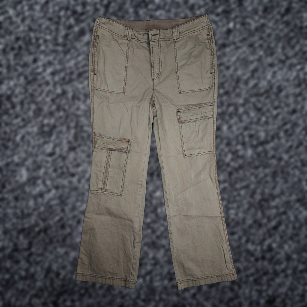 Free People Free People Cargo Wide Leg Pants Womens 12 Beige Wide-Leg 33x31 Pockets Casual Vintage No Size 34" / US 12 / IT 48 - 1 Thumbnail