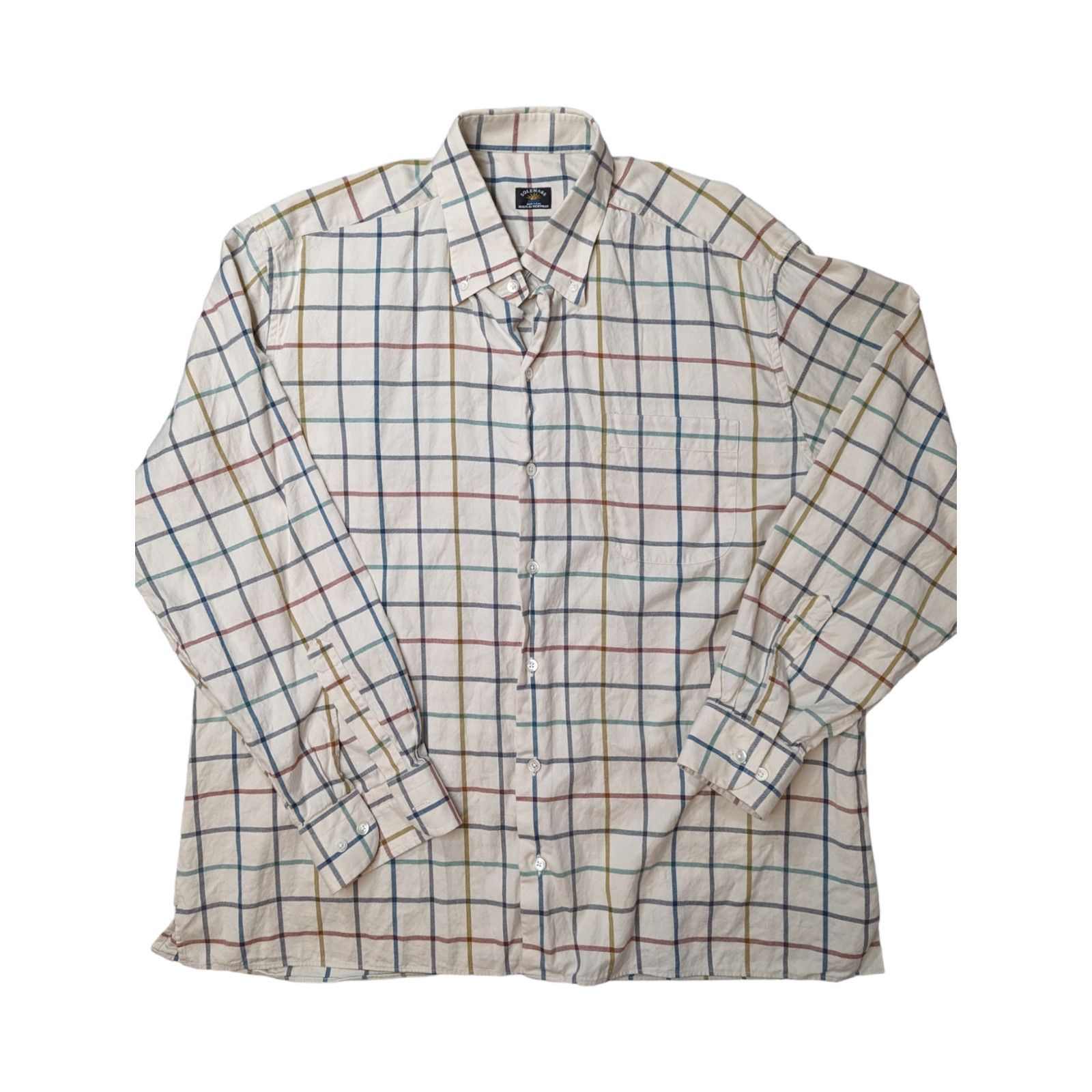 Other Solemare multi-color windowpane button down sz XL Size US XL / EU 56 / 4 - 1 Thumbnail