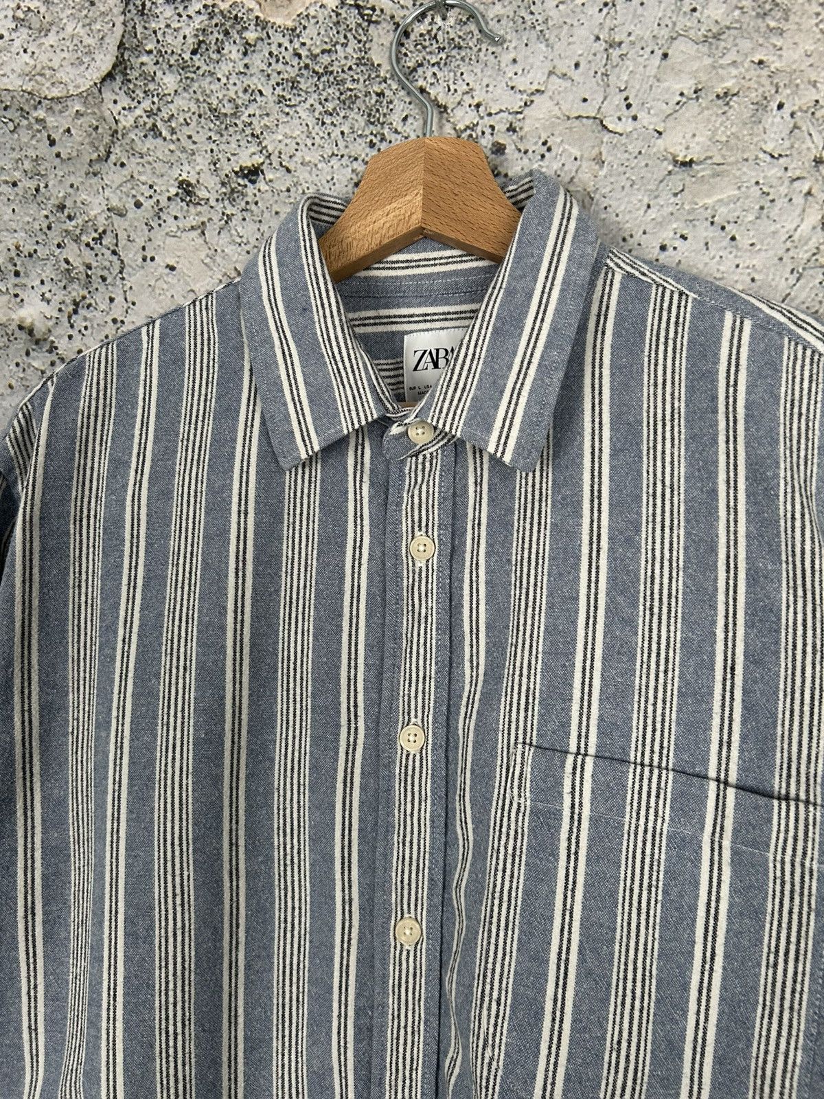 Zara Zara Stripe Shirt Streetwear Basic Classic Premium Size US L / EU 52-54 / 3 - 2 Thumbnail