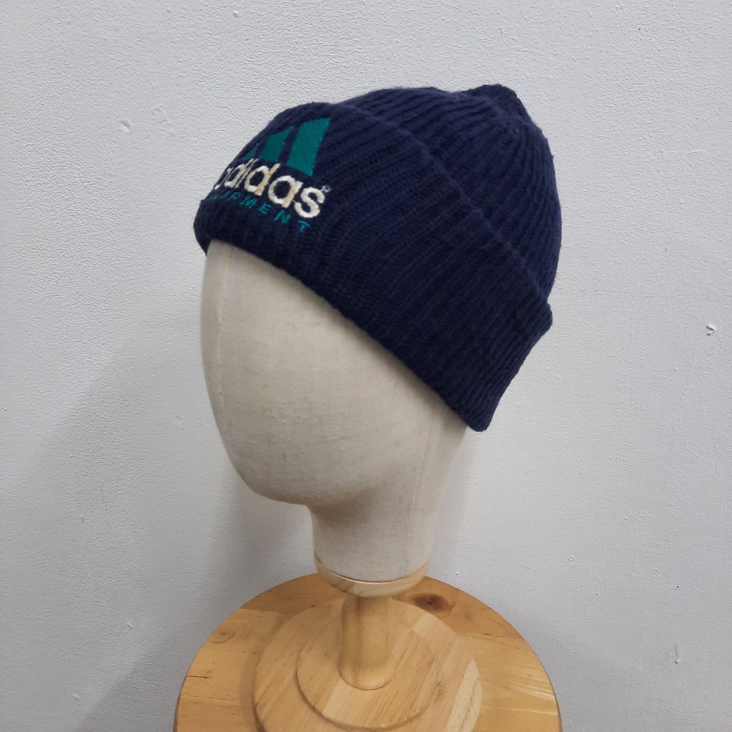 Adidas 🏔️ Vintage adidas adventure big logo beanie hat Size ONE SIZE - 2 Thumbnail