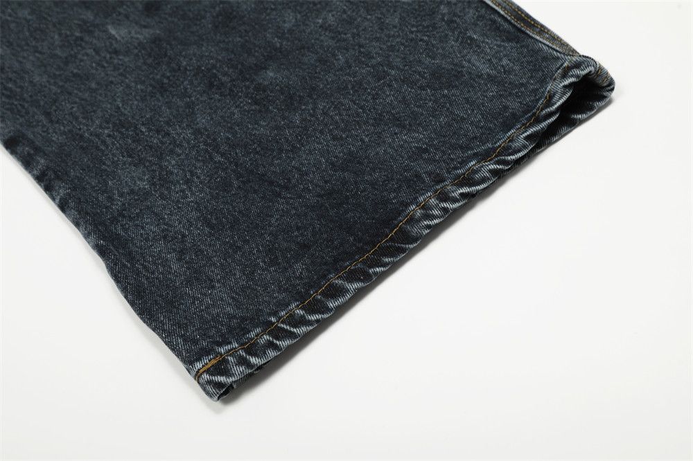 Vintage Men's loose washed star embroidery wide-leg scimitar jeans Size US 32 / EU 48 - 6 Thumbnail