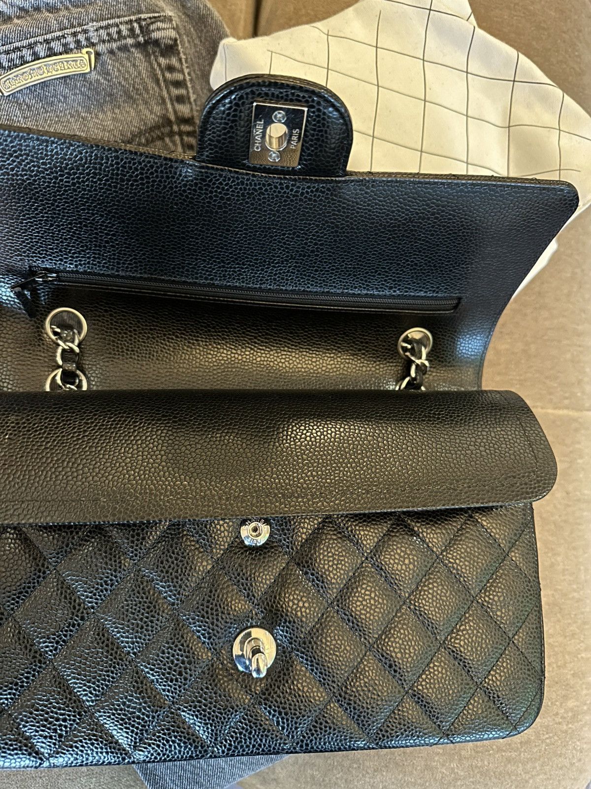 Chanel CHANEL MEDIUM CAVIAR FLAP BAG PURSE NEW Size ONE SIZE - 7 Thumbnail